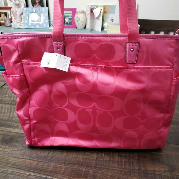 COACH Hot Pink Diaper Bag - Picture 10 of 11